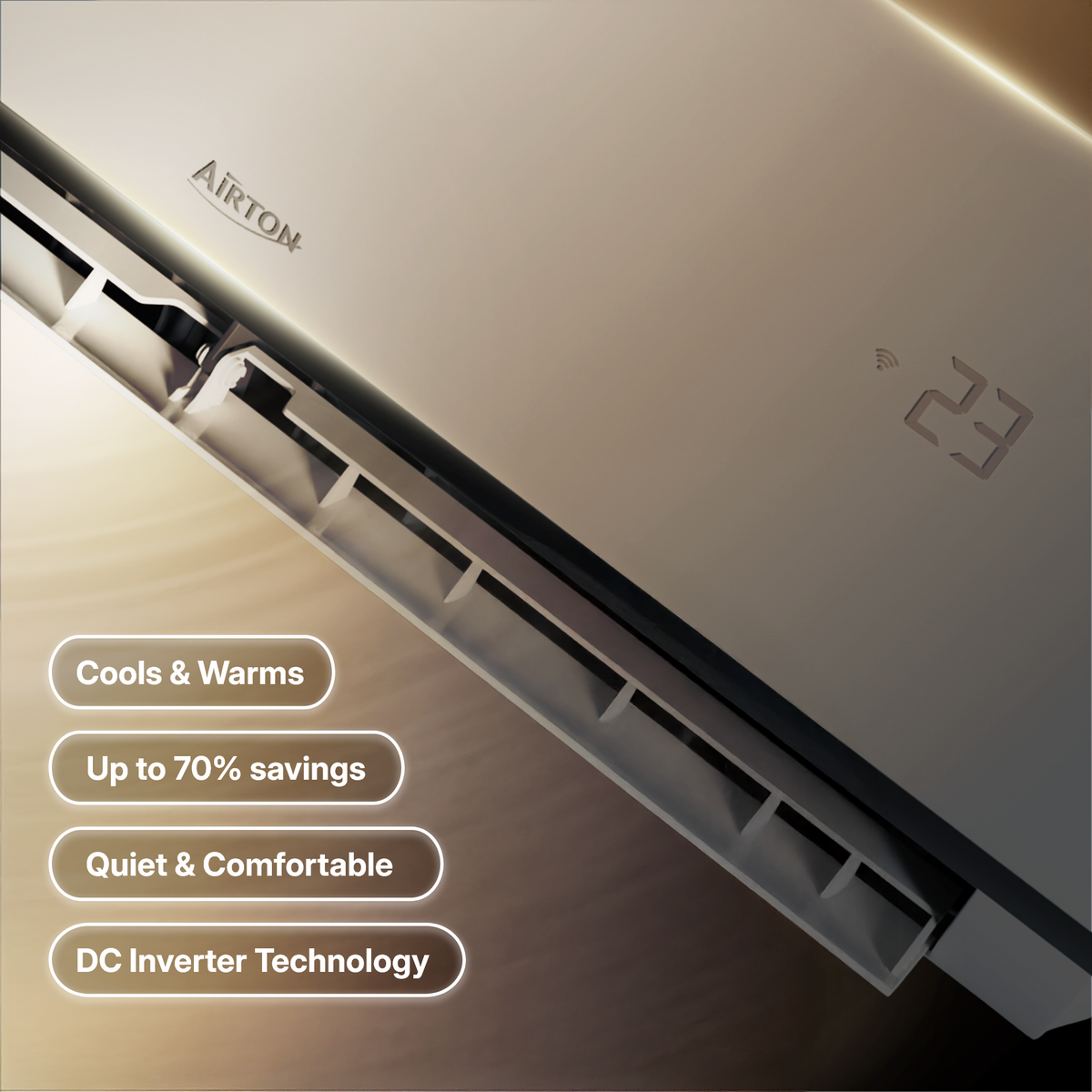 Smart Wall Mounted Split Air Conditioner with Heat Pump