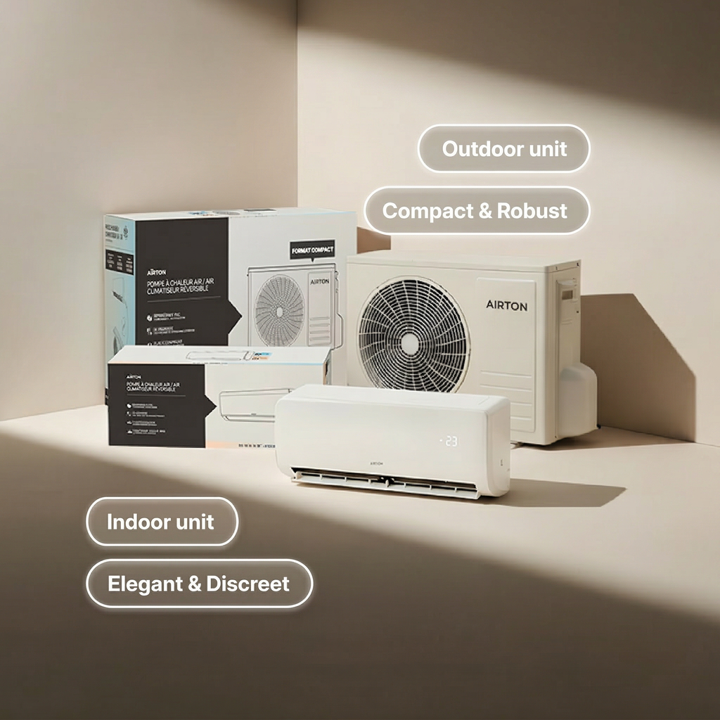 Smart Wall Mounted Split Air Conditioner with Heat Pump
