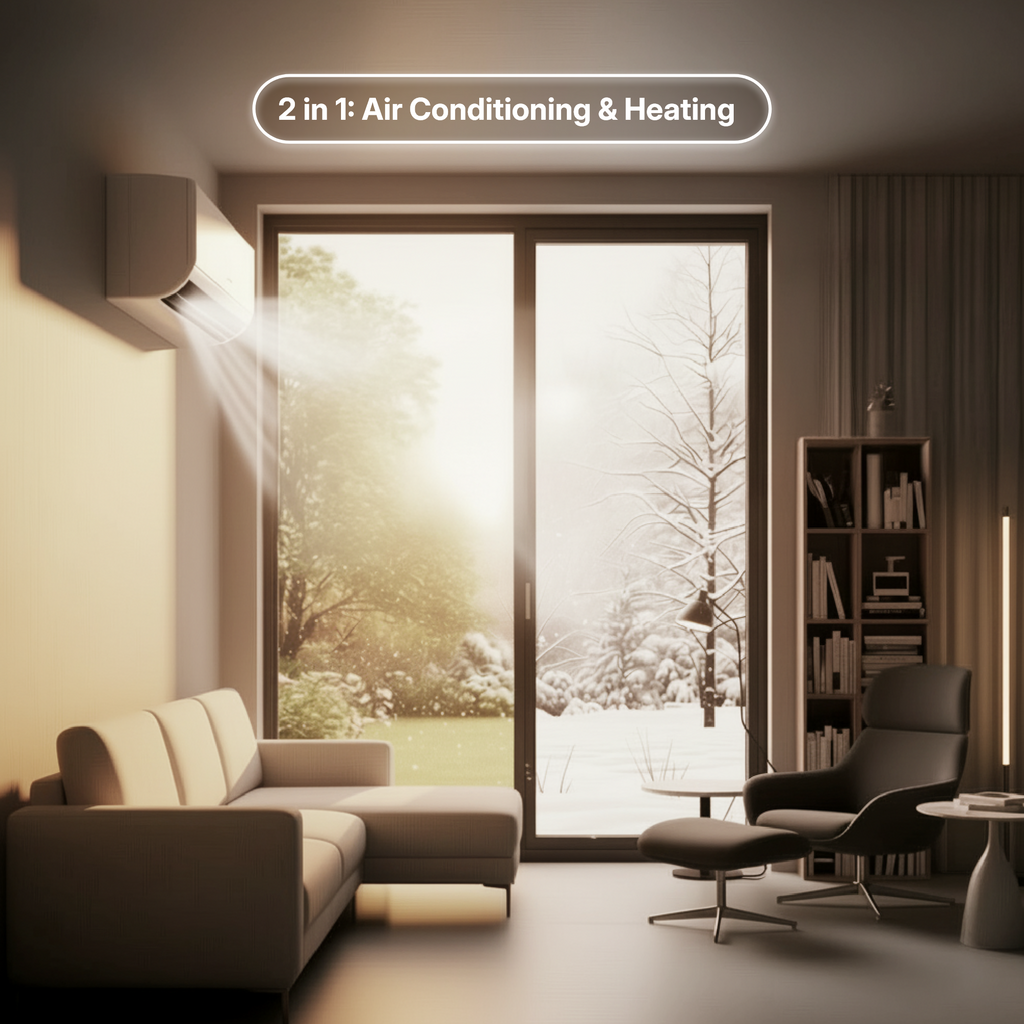 Smart Wall Mounted Split Air Conditioner with Heat Pump