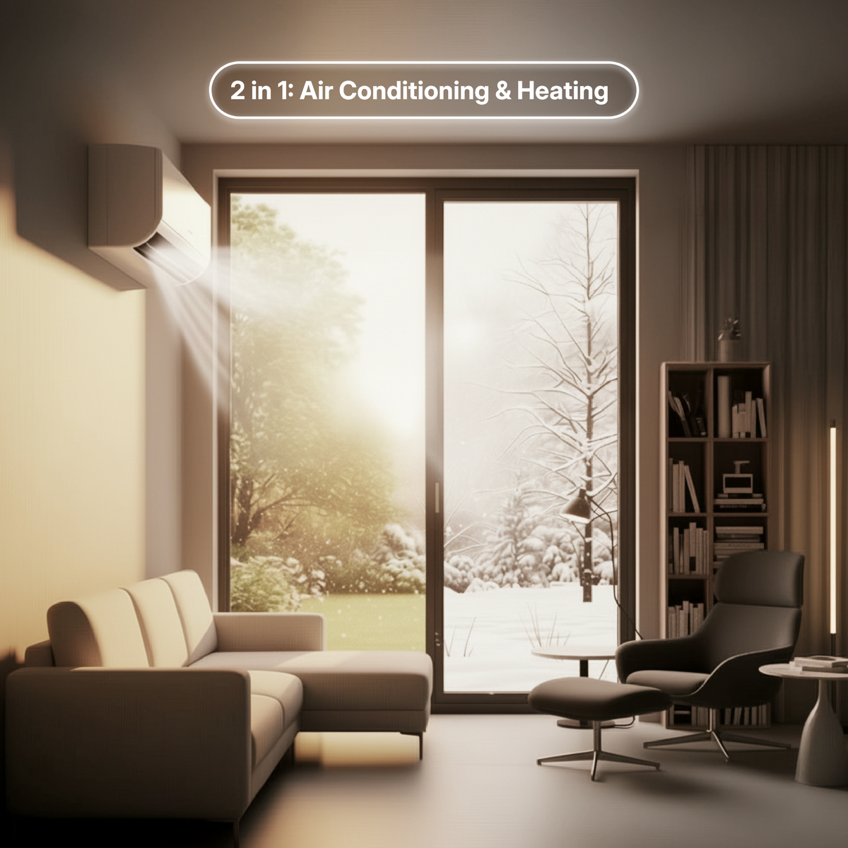 Smart Wall Mounted Split Air Conditioner with Heat Pump